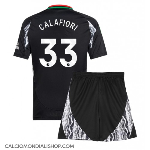 Maglie da calcio Arsenal Riccardo Calafiori #33 Seconda Maglia Bambino 2024-25 Manica Corta (+ Pantaloni corti)